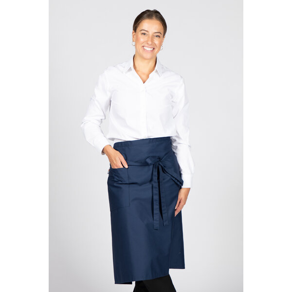 Cheffix Sloof Ypa+ navy blauw met zak | 70x100cm