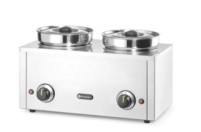 Hendi Thermosystem Hotpot 2 | RVS | 2x 4,2 Liter | 400W, foto 2 van 5