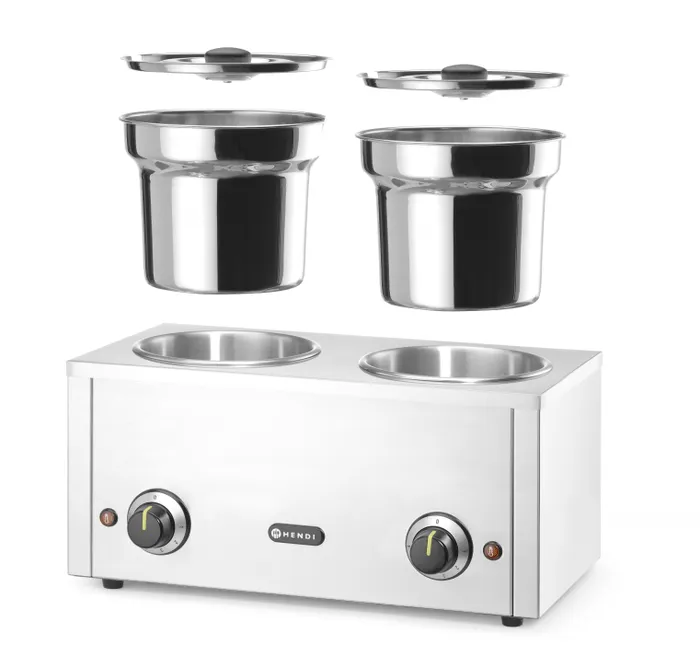 Hendi Thermosystem Hotpot 2 | RVS | 2x 4,2 Liter | 400W, foto 4 van 5