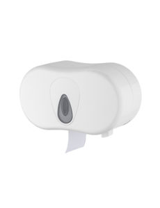  Toiletroldispenser 2rols kunststof  wit, PQTMDuo