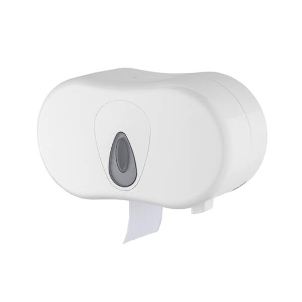 Toiletroldispenser 2rols kunststof  wit, PQTMDuo