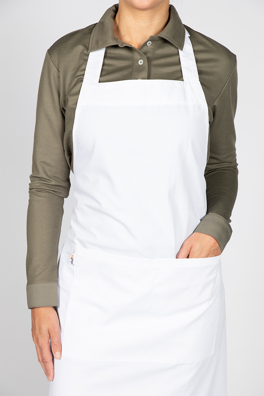 Cheffix Schort Vita | Met zak | Wit | 75x100cm, foto 4 van 5