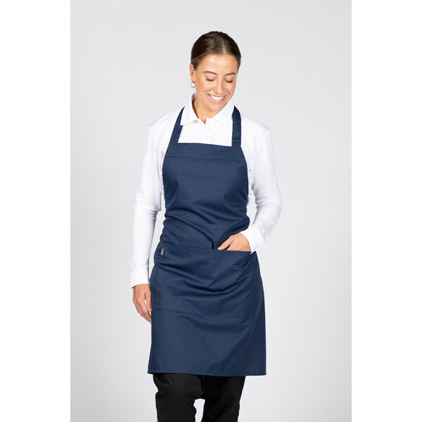 Cheffix Schort Vita | Met zak | Navy Blauw | 75x80cm