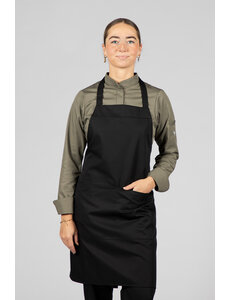 Cheffix Schort Vita | Met zak | Zwart | 75x80cm