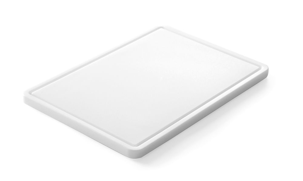 Hendi Snijplank universeel met groef | HENDI | Wit | 355x250x(H)15mm