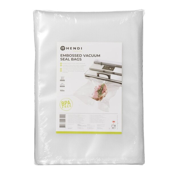 Hendi Vacuümverpakkingszakken met reliëf | HENDI | 100 st. | 250x350mm