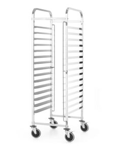 Hendi Afruimwagen 15x 600x400mm | HENDI | Kitchen Line | Zilver | 470x620x(H)1735mm