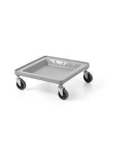 Hendi Onderstel voor universele rekken van 500×500 mm | AmerBox | Lichtgrijs | 500x500x(H)180mm