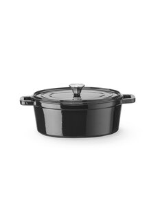 Hendi Braadpan geëmailleerd gietijzer | HENDI | 4,4L | Zwart | 365x290x(H)115mm