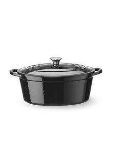 Hendi Braadpan geëmailleerd gietijzer | HENDI | 6,88L | Zwart | 405x255x(H)134mm