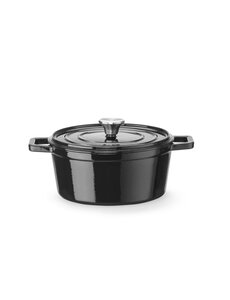 Hendi Braadpan geëmailleerd gietijzer | HENDI | 3,7L | Zwart | 317x240x(H)105mm
