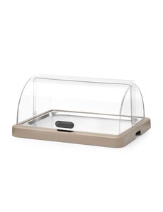 UNIQ Enkele roll-top koelvitrine met koelelementen beige | 871966