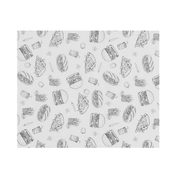 Hendi Vestbestendig papier | HENDI | Illustratie fast-food patroon | 500 st. | 200x250mm