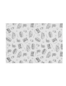 Hendi Vestbestendig papier | HENDI | Illustratie fast-food patroon | 500 st. | 250x350mm