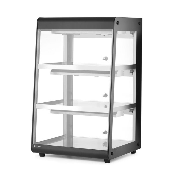 Hendi Hendi Opzet warmhoudvitrine 50°C tot 70°C. | Zwart | 500W | 472x447x(H)775mm