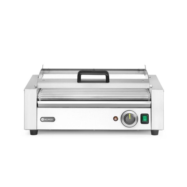 Hendi Worstrolgrill | 1-zone met energiebesparend deksel | HENDI | 230V/790W | 566x450x(H)259mm