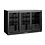Hendi/Arktic Backbar koelkast met drie schuifdeuren | Arktic | 308L | Zwart | 220-240V/160W | 1350x520x(H)865mm