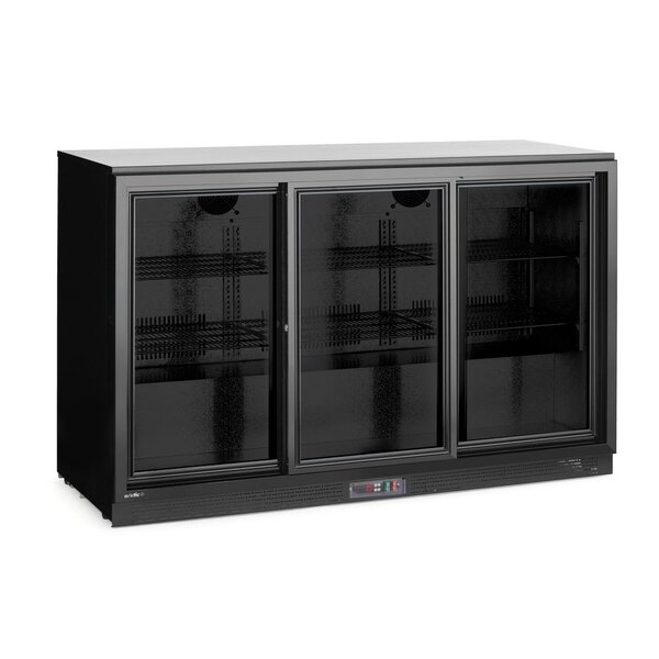 Hendi Backbar koelkast met drie schuifdeuren | Arktic | 308L | Zwart | 220-240V/160W | 1350x520x(H)865mm