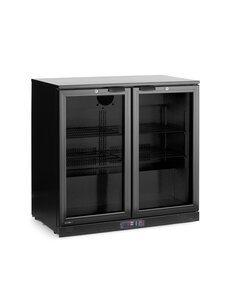 Hendi Backbar koelkast met dubbele deur | Arktic | 158L | Zwart | 220-240V/160W | 900x530x(H)870mm