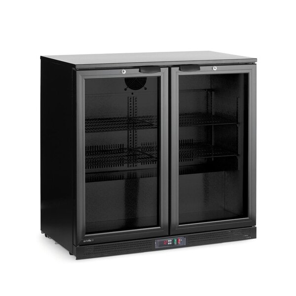 Hendi Backbar koelkast met dubbele deur | Arktic | 158L | Zwart | 220-240V/160W | 900x530x(H)870mm