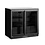 Hendi/Arktic Backbar koelkast met schuifdeuren | Arktic | 158L | Zwart | 220-240V/160W | 900x520x(H)870mm