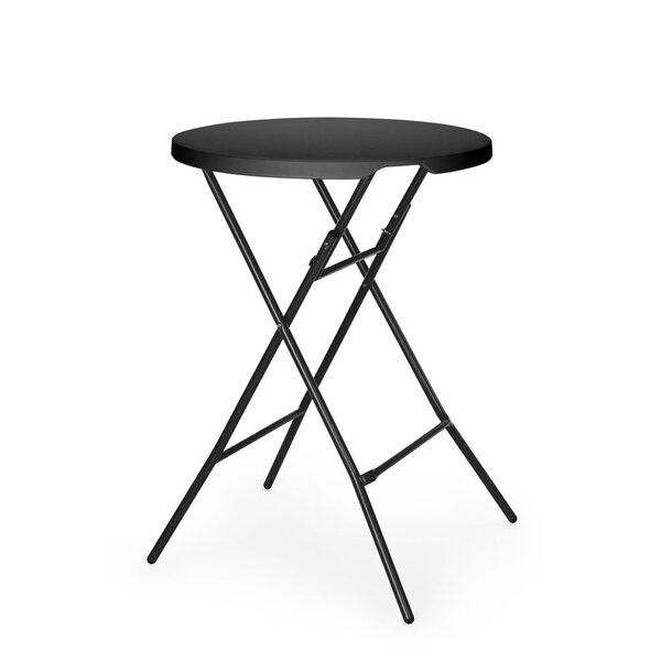 Hendi Hendi Statafel inklapbaar HDPE polyethyleen zwart | Ø80 x H110 cm.