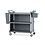 Hendi Serveerwagen polypropyleen met 3 bladen | groot | AmerBox | Inclusief zijpanelen | 1010x500x(H)960mm