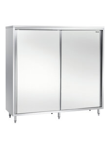 Combisteel Voorraadkast met 2 deuren en 3 schappen RVS | 1600x600xH2000mm.