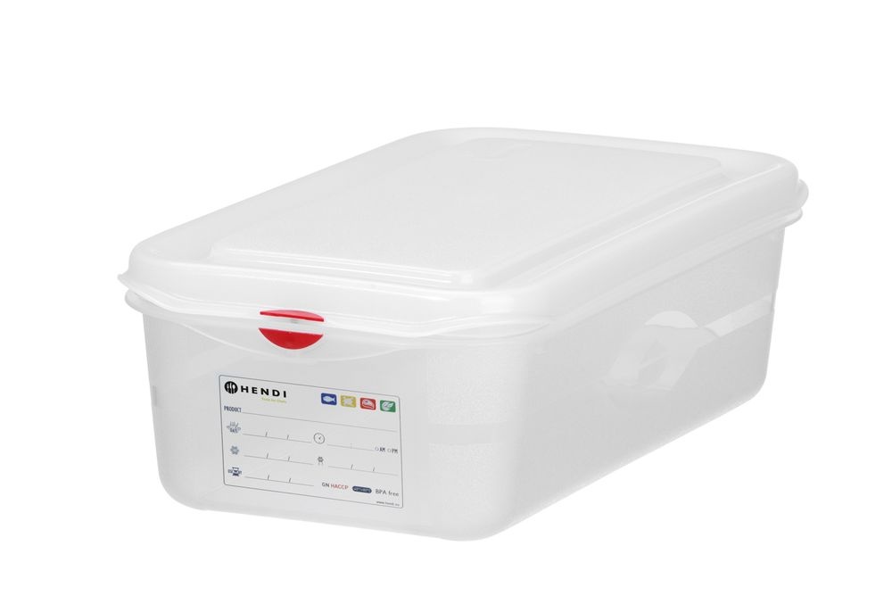 Hendi Container GN 1/3 polypropyleen | HENDI | GN 1/3 | 2,5L | Transparant | 325x176x(H)65mm