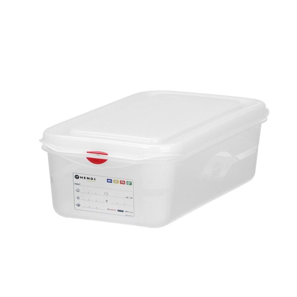 Hendi Container GN 1/3 polypropyleen | HENDI | GN 1/3 | 4L | Transparant | 325x176x(H)100mm