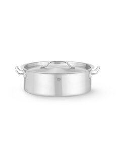 Hendi Lage kookpan met deksel 10.8 liter | Ø360xH110mm