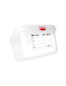 Hendi Container GN 1/6 polypropyleen | HENDI | GN 1/6 | 1,7L | Transparant | 176x162x(H)100mm