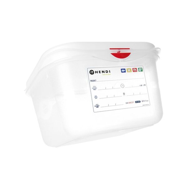 Hendi Container GN 1/6 polypropyleen | HENDI | GN 1/6 | 1,7L | Transparant | 176x162x(H)100mm