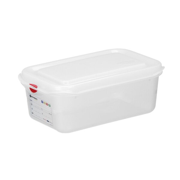 Hendi Container GN 1/4 polypropyleen | HENDI | GN 1/4 | 2,8L | Transparant | 265x162x(H)100mm