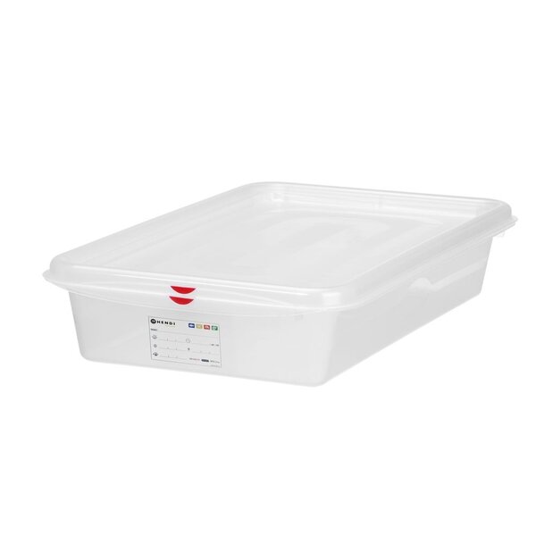 Hendi GN container 2/3 polypropyleen | HENDI | GN 2/3 | 19L | Transparant | 354x325x(H)200mm