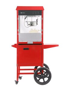 Hendi Popcornmachine met kar | HENDI | Rood | 220-240V/1155W | 940x510x(H)1553mm
