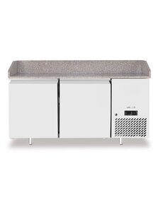 Hendi Pizzakoelwerkbank met granieten werkblad | 2-deurs | Arktic | 250L | graniet | 230V/250W | 1510x800x(H)875mm