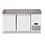 Hendi/Arktic Pizzakoelwerkbank met granieten werkblad | 2-deurs | Arktic | 250L | graniet | 230V/250W | 1510x800x(H)875mm
