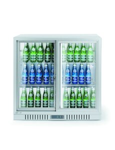 Hendi Backbar koelkast met schuifdeuren | Arktic | 150L | Zilver | 220-240V/160W | 900x520x(H)840mm