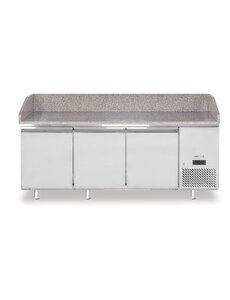Hendi Pizzakoelwerkbank met granieten werkblad | 3-deurs | Arktic | 375L | graniet | 230V/400W | 2010x800x(H)875mm