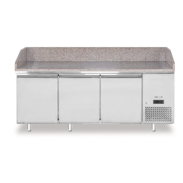 Hendi/Arktic Pizzakoelwerkbank met granieten werkblad | 3-deurs | Arktic | 375L | graniet | 230V/400W | 2010x800x(H)875mm