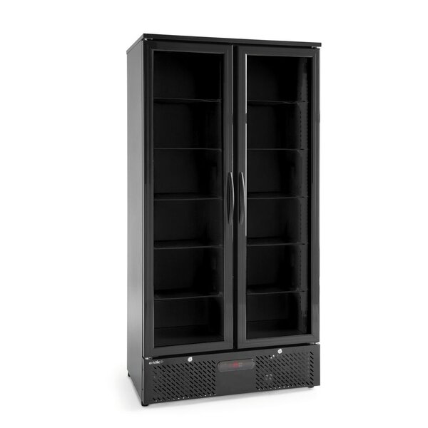 Hendi Backbar koelkast met dubbele deur | Arktic | 384L | Zwart | 220-240V/365W | 900x530x(H)1820mm