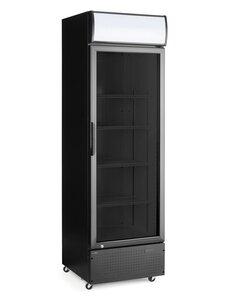 Hendi Backbar koelkast met lichtbak | enkele deur | Arktic | 254L | Zwart | 220-240V/250W | 578x605x(H)1980mm