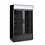 Hendi/Arktic Backbar koelkast met lichtbak | dubbele deur | Arktic | 512L | Zwart | 220-240V/510W | 1120x585x(H)1900mm