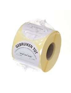 Hendi Herbruikbare sticker voor voedselveiligheid | “GEBRUIK VÓÓR” | HENDI | Wit | 500 st. | ⌀50mm