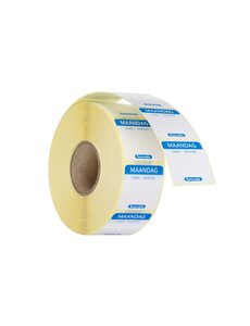 Hendi Voedselveiligheid dagstickers | herbruikbaar | HENDI | Maandag | Blauw | 1000 st. | 25x25mm