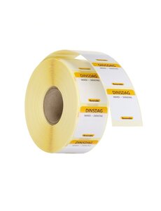 Hendi Voedselveiligheid dagstickers | herbruikbaar | HENDI | Dinsdag | Geel | 1000 st. | 25x25mm