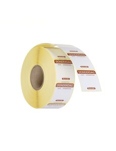 Hendi Voedselveiligheid dagstickers | herbruikbaar | HENDI | Donderdag | Bruin | 1000 st. | 25x25mm