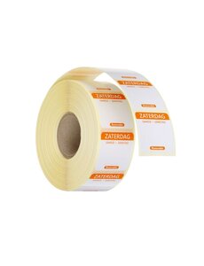 Hendi Voedselveiligheid dagstickers | herbruikbaar | HENDI | Zaterdag | Oranje | 1000 st. | 25x25mm