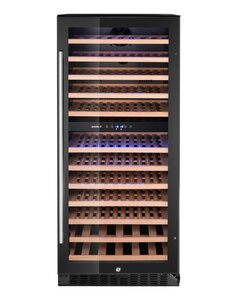 Hendi/Arktic Wijnkoeler met 2 zones voor 124 flessen | 5/18°C | 265 liter | Zwart | 569x595xH1397mm